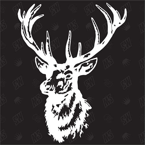 Hirsch - Sticker, Kopf, Jäger, Wild, Wald
