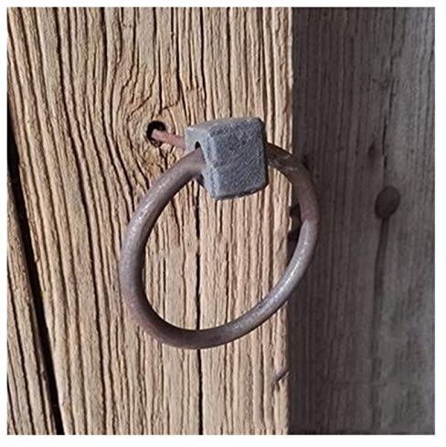 TüRklopfer,TüRklopfer Antik Gusseisen Antike Türklopfer Pull Hand Tür Hoop Griff Old Elm Tür Eisen Türklopfer erhöhen Eindickung Eisenring (Color : Iron color, Size : Big)