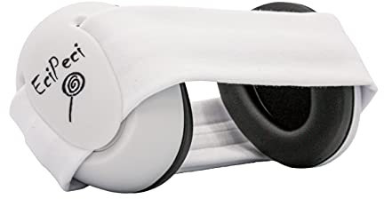 EciPeci Paraorecchie per Bambini, Antirumore, Protezione Dell'udito, Cuffie con un Design Particolarmente Morbido e Leggero, Ideale per la Testa Sensibile del Bambino, Bianco