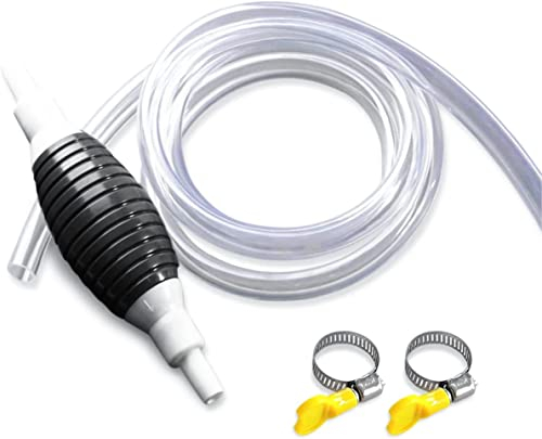 Qklovni Siphon Pump for Gasoline Oil Water Fuel Diesel, Manual Liquids Transfer Pump Kit, Water Pump Oil Pump, Siphon Pump for Gasoline Diesel and Other Liquid Water, with 2M Syphon Hose