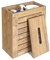 Lantaly Slimline Badezimmer-Aufbewahrungseinheit aus Holz, Toilettenpapierschrank, kompakte Holz-Shaker-Badezimmerbox, Mehrzweck-Reinigungsbox, Braun