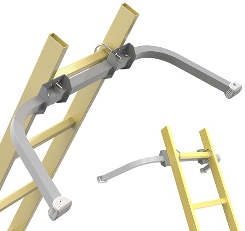 Lusheer Ladder Stabilizer Accessory for Roof Gutter, Wing Span/Wall Ladder Standoff, Heavy Duty Extension Ladder Stabilizer, Easy Use, 375 lbs Weight Rating