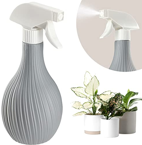 KADAX Flacon pulvérisateur en plastique de 600 ml avec récipient à boules, pulvérisateur d'eau vide pour le nettoyage de la maison, jardin, coiffeur, plantes et fleurs (gris)
