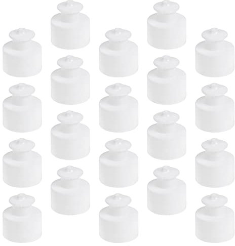 HEMOTON Reiseflaschen Push-Pull-Verschlüsse Für Wasserflaschen 20 Stück Push-Pull-Flaschen-Ersatzkappen Sport-Wasserflaschen-Ersatzoberteile Verschließende Flaschendeckel 28 Mm 410 Weiß