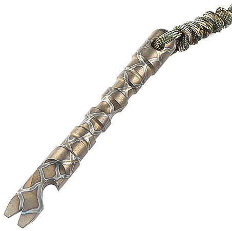 Titanium EDC Pry Bar with Bottle Opener Screwdriver Function Portable Pry Tool by LIPOUD (Flame titanium)