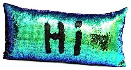 Homoyoyo Samtgrüner Kissenbezug Mit Pailletten Glitzer-Kissenbezug Für Zuhause Party Und Weihnachtsdekor Leicht Und Langlebig