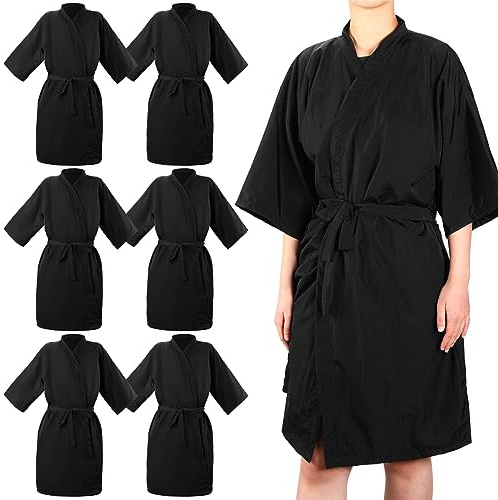Toulite 6 Pcs Salon Robe for Clients Haircut Cape Smock Gown, No Pocket