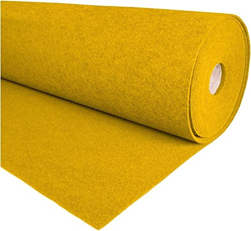 Mugar- Alfombras para Eventos y Celebraciones de Todo Tipo- Alfombras Pasilleras para Festejos y Ocasiones Especiales de Diversos Colores- 1 Metro de Ancho (por Metros, Amarillo (17))
