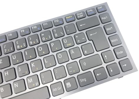 T-ProTek DEUTSCHE - schwarz + Rahm + Beleuchtung Tastatur kompatibel für 0BB02440
