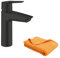 Mitigeur lavabo GROHE Start ouverture eau froide noir M + microfibre