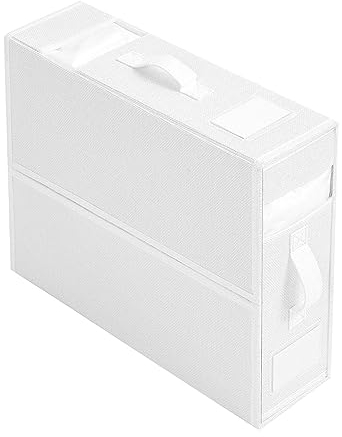 Bettlaken-Organizer - Faltbare Kleidungsspeichertasche, Bettwäschespeicher-Faltschachtel, Schrankaufbewahrungstasche Mit 2 Sichtfenstern, Leinen-Organizer-Behälter Für Bettwäsche, Kleidung, Decken