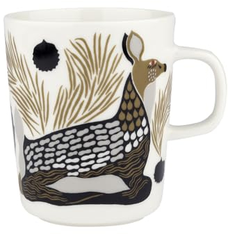 Marimekko [DL] Oiva/Peura Mug 2,5 dl - White, Coal, mud, lt.Grey, red