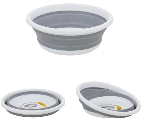 Marko Outdoor Collapsible Round Wash Basin Bowl Pop Up Portable Camping Washing Up Home Kitchen Camping Space Saving Tub (5L)
