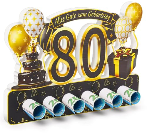 ROADPLUM 80 Geburtstag Geschenke Frau Männer Doppelseitiger Farbdruck Holz, Deko 80. Geburtstag Geschenk für Familie, Großvater, Großmutter, 80. Geburtstag Männer Frauen Hochzeitstag Party Geschenke