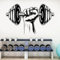 SHELOG Gym Club Logo Fitness Bodybuilder Sport Wandaufkleber Vinyl moderne Innendekoration Hantel Aufkleber Wandtapete