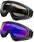 DoHTeck Outdoor Motorradbrille (2 Stück), Herren Damen X400 Wind- und Staubschutzbrille Schutzbrille Schutzbrille