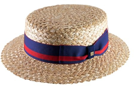 B Collection - Chapeau canotier Paille Homme ou Femme Canotier Anglais