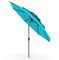 COSTWAY 3M 3-Tier Garden Parasol, Double Vented 8-Ribs Patio Umbrella with Winding Crank and Tilt Function, Outdoor UV Protective Canopy Sun Shade for Beach Poolside (Turquoise)