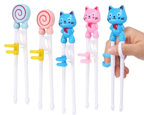Palillos Chinos Para Niños,Biluer 4PCS Palillos Japoneses Palillos Chinos Palitos Para Niños Palillos Niños
