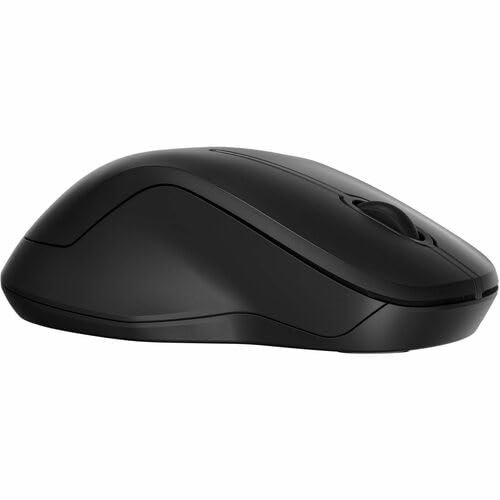 HP 255 Dual Wireless Mouse (8R3U1UT) - Full-Size Mouse - Optical - Wireless - Bluetooth/Radio Frequency - 2.40 GHz - Black - USB Type A - 1600 dpi - 3 Button(s) - Symmetrical - 1 x AA Battery Support