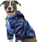 Eyein Hoodie für Kleine, Mittlere und Große Hunde - Warmer Flanell Kapuzenpulli Mit Taschen und Leine Portal - Weiche Hundebekleidung für Frühling, Herbst, Winter - Blau-Grau Tie Dye, XXL