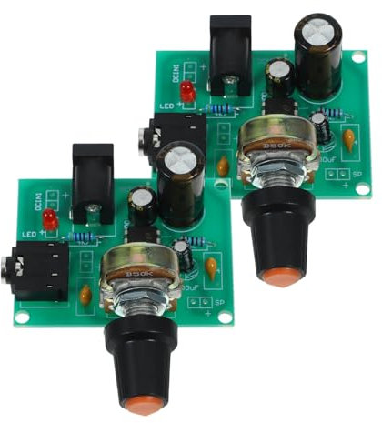 SOLUSTRE 2sets Amplificatore Stereo Miniature Basso Consumo Kit Saldatura Per Progetti Modulo Amplificatore Audio Compatto e Portatile