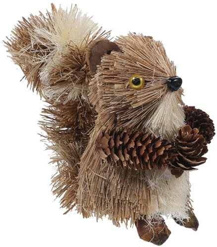 Toddmomy Squirrel Christmas Ornament Christmas Ornament Squirrel 1pc Straw Squirrel Ornaments Fall Straw Squirrel Squirrel Figurines Small Christmas Squirrel Decor Landscape Decor