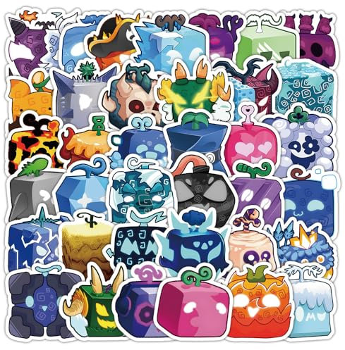 Blox Fruit Aufkleber, 60 Pcs Blox Fruit Figur Vinyl Wasserdichte Stickers Für Party, Wasserflasche Scrapbook Laptop Skateboard Computer Für Teens Studenten