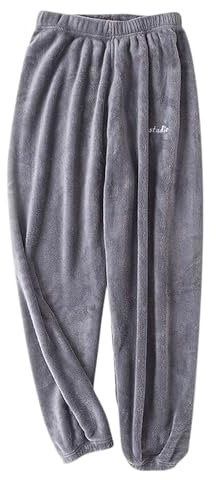 Pantaloni Pigiama Donna L Invernale Pantalone Lounge in Pile Caldo Pantaloni da Notte Comodi e Morbidi per Casa Casual Sleepwear Pigiama Donna Felpato Pantaloni in Flanella