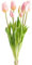 Botanic-Haus künstliches Tulpenbündel/künstlicher Tulpenbund Sandy lang mit 4 Tulpen und 3 Tulpenknospen Farbe: rosa „real Touch“