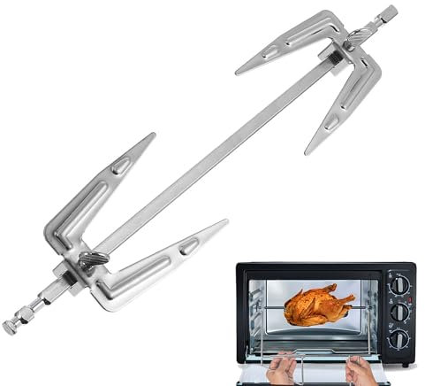 Hayaww Roasting Fork Air Fry Forks Grill Grill Rotisserie Rod Spit Meat Fork for Mini Oven Stainless Steel Meat Forks for Rotisserie (A)