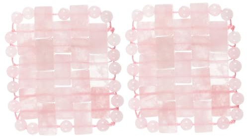 Ipetboom 1paire Masque Pour Yeux Quartz Rose Patch Réfrigérant Pour Sommeil Outil De Massage Relaxant Pour Éliminer La Fatigue Oculaire Et Gonflés Design Élégant Et Confortable