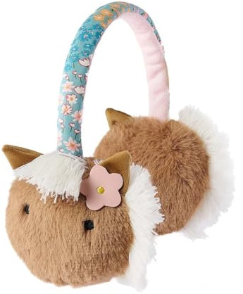 Gifts Treat Cuffie antirumore per bambine, morbidi scaldamuscoli da esterno, cavallo marrone