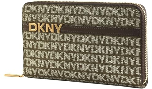 DKNY Geldbörse Avril Zip Around Wallet Chino/Chocolate Khaki