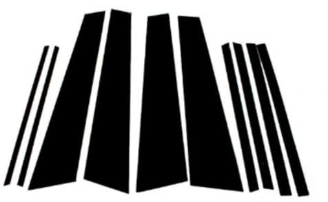 Lot Autocollants Brillants pour piliers de fenêtre B pour BMW X1 F48 2016-2022, Accessoires de décoration extérieure Voiture en Noir