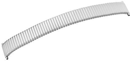 Excellanc Edelstahl Zugarmband, silberfarben, 14 mm