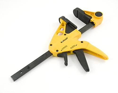 Wolfcraft 6 Standard One-Hand Bar Clamp and Spreader, Gelb