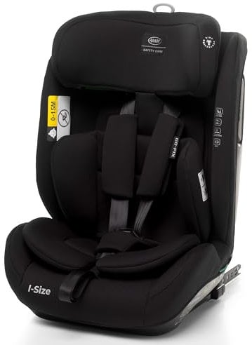 4BABY kindersitz mit isofix 76-150 cm Go-Fix, einstellbar, schutzeinlage, Vorwärtsgerichteter Einbau, I-Size (Schwarz)