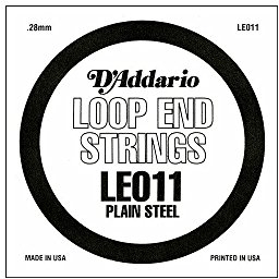 D'Addario LE011, cuerda individual de acero liso con terminación de lazo, .011