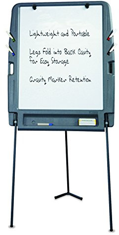 Iceberg High Density Polyethylen tragbar Flipchart-Staffelei, anthrazit, Portable with Dry Erase, anthrazit, 1