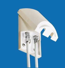 Vision Plus Outdoor External Twin TV and Satellite Socket with 5 m Cable for Caravans/Motorhomes