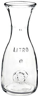 Bormioli Rocco 184179538 Misura Weinkaraffe, mit Füllstrich bei 1l, Glas, transparent, 1 Stück