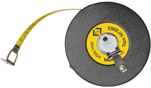 C.K T3563 100 Bandmaß, 30 Meter/100 ft, nylonbeschichtetes Stahlband