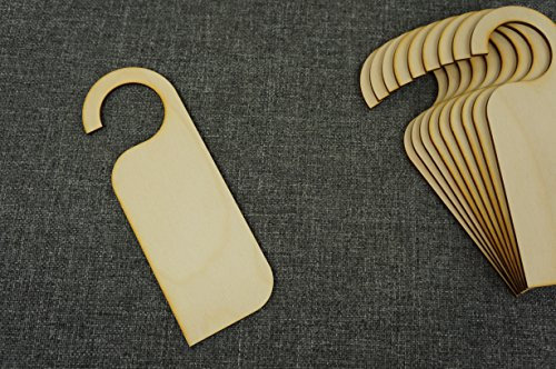 DECOCRAFT zaw-c (10 x WOODEN DOOR SIGN HANGERS Unpainted Shapes Blank Craft arts Decoupage