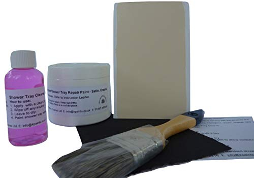 1 x Cream Finley Textured Anti – Slip Repair Kit for Cracked Or Leaking Shower Tray Base Repair Paint.