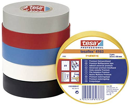 tesa Premium 04163-00009-92 Isolierband tesaflex® 4163 Schwarz (L x B) 33m x 38mm 1St.