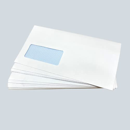 Mailcoms DL Self Press Seal Envelopes in White with Extra Strong Adhesive - Windowed 110 x 220 mm - Pack of 1000