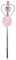 Boland 44072 - Zauberstab Anna, rosa, silber, 32cm, Marabou Feder, Schmucksteine, Fee, Prinzessin, Karneval, Halloween, Fasching, Mottoparty, Theater