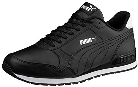 PUMA Unisex ST Runner v2 Full L Low-Top Trainer, Puma Black-Puma Black-Puma White, 38 EU