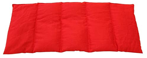 Franzis Nähstube 50x20cm Traubenkernkissen Rot in 100% Baumwolle I Körnerkissen Traubenkern 50x20 für Mikrowelle I Wärmekissen, Traubenkernkissen, Nackenwärmekissen